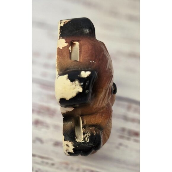 Vintage Chalkware Bear coin bank Wall Hanging Piggy Bank ceramic vintage bear ba - Picture 6 of 10